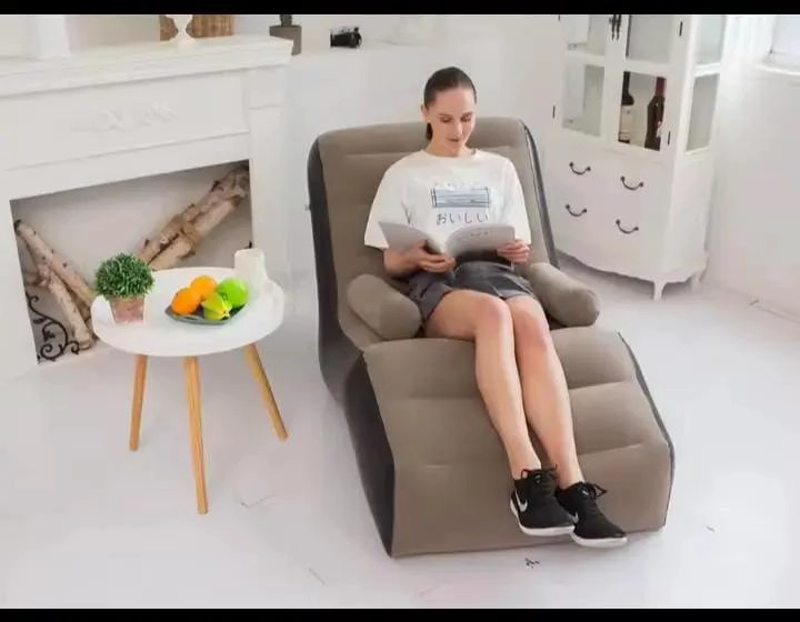 SOFA CAMA INFLABLE PLEGABLE Y RECLINABLE PARA INTERIORES COMODO Y PRACTICO - 1