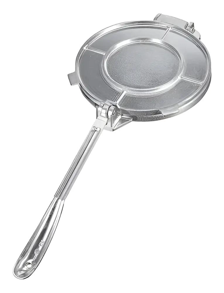 PRENSA PARA PASTELES DE ALEACION DE ALUMINIO COLOR PLATEADO - 2