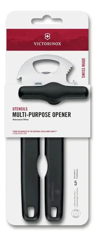 ABRELATAS MULTIUSOS CON DISEÑO ERGONOMICO Y ACABADO NEGRO - 5