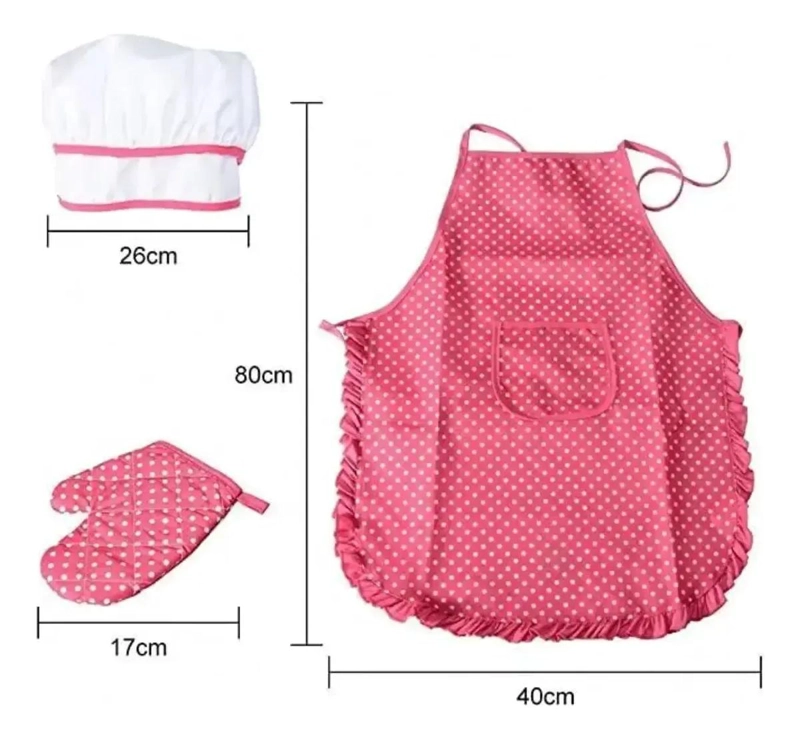 KIT INFANTIL PARA REPOSTERIA CON DELANTAL Y UTENSILIOS BASICOS - 5