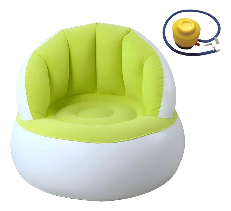 SILLON INFLABLE TIPO PUFF CON REPOSAPIE S PARA DESCANSO COMODO - 1