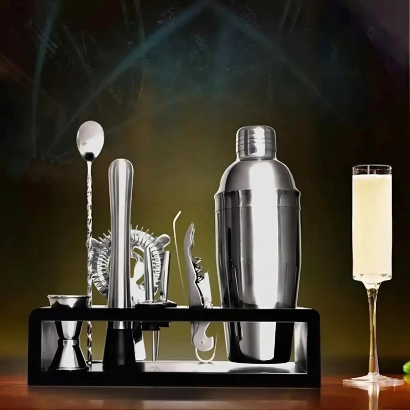KIT COMPLETO DE COCTELERA INOXIDABLE CON 10 PIEZAS PARA BARTENDER - 3