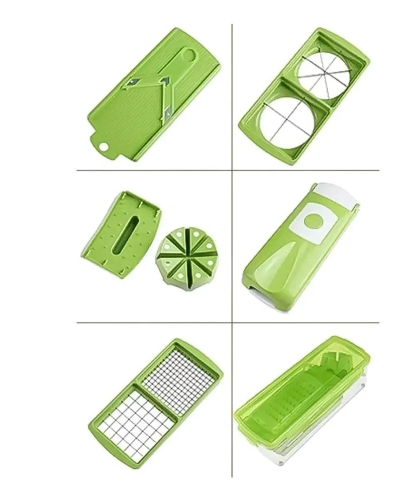 PICADOR Y CORTADOR MULTIUSO PARA VERDURAS Y FRUTAS CON ACCESORIOS - 2