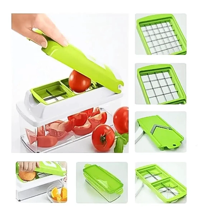 PICADOR Y CORTADOR MULTIUSO PARA VERDURAS Y FRUTAS CON ACCESORIOS - 5