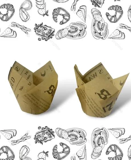 100 TULIPAS DE PAPEL PARA MUFFINS Y CUPCAKES EN COLOR BLANCO - 4