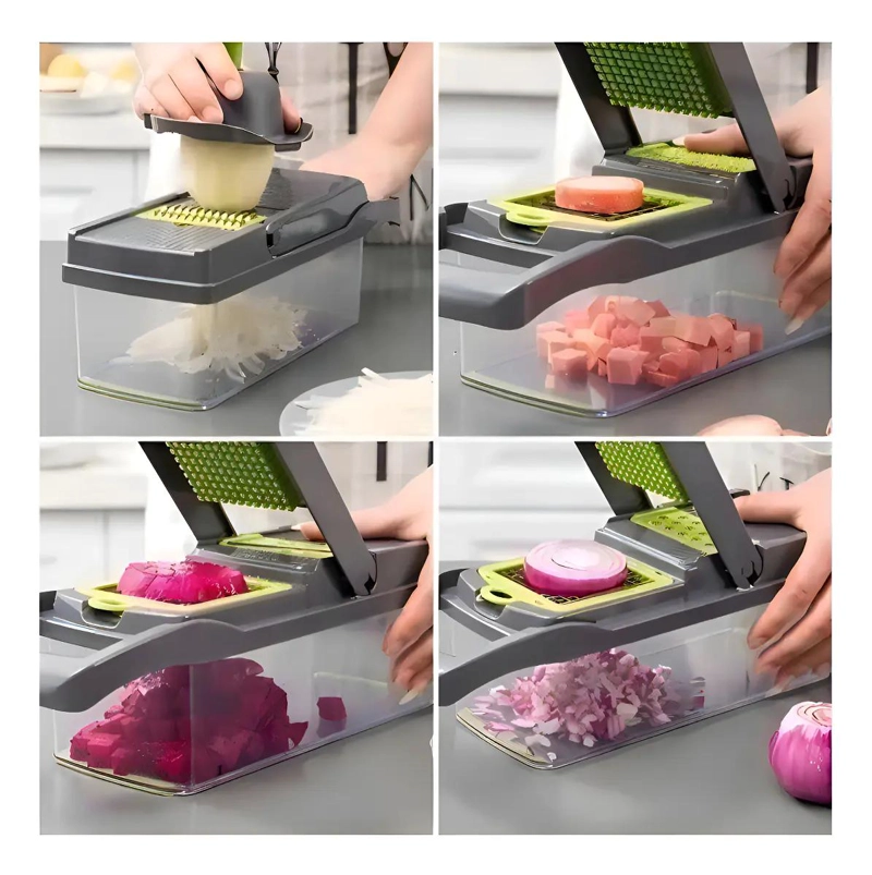 PROCESADOR MULTIFUNCIONAL PARA PICAR, CORTAR Y RALLAR FRUTAS Y VEGETALES - 3