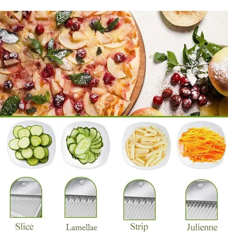REBANADOR MANDOLINA PARA CORTAR VERDURAS Y FRUTAS CON AJUSTE DE GROSOR - 3
