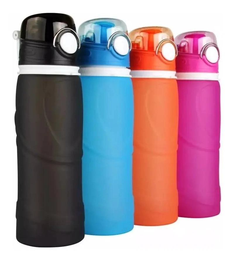 BOTELLA TERMO PLEGABLE DE SILICONA PARA TREKKING Y SENDERISMO 750ML - 2