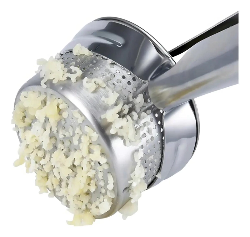 PRENSA PARA PAPAS DE ACERO INOXIDABLE CON MANGO ERGONOMICO - 4