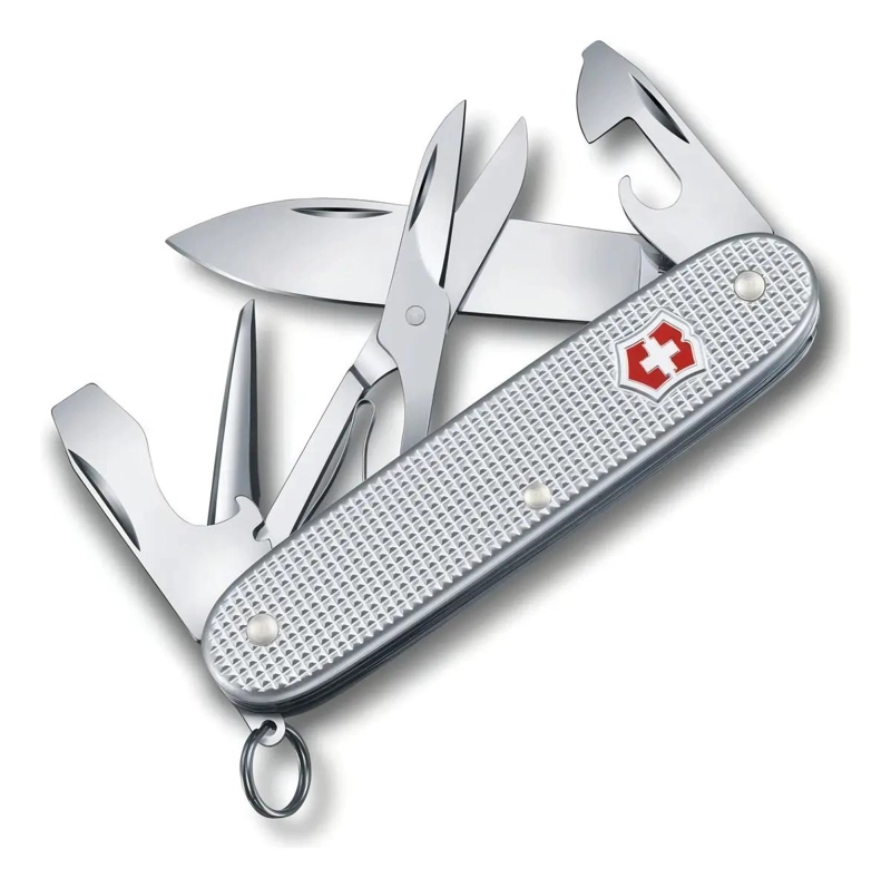 NAVAJA MULTIFUNCIONAL CON CUERPO DE ALUMINIO ALOX Y HOJA DE ACERO INOXIDABLE - 1