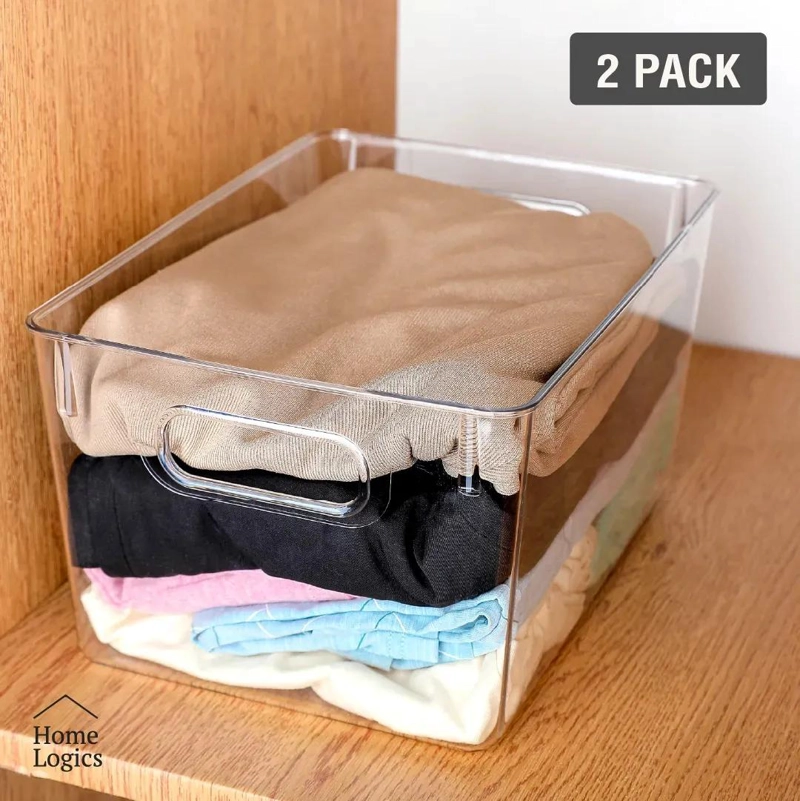 SET DE 2 CANASTOS ORGANIZADORES PARA ALMACENAMIENTO EN HOGAR - 1
