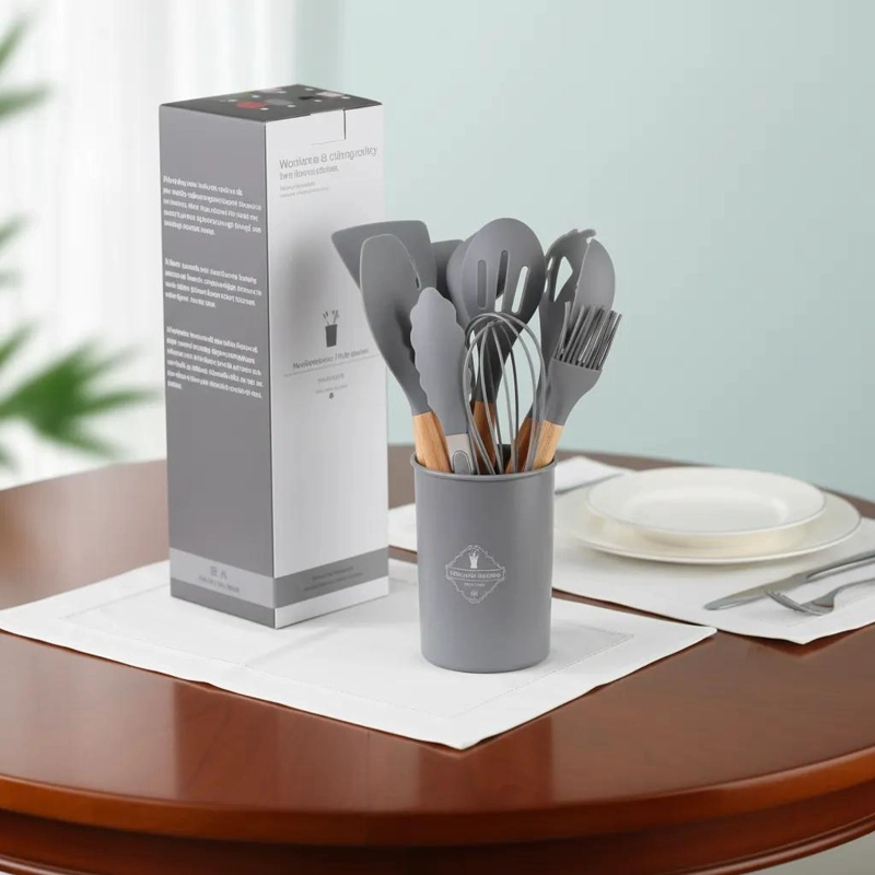 SET DE 12 UTENSILIOS DE COCINA EN SILICONA RESISTENTES Y DURADEROS - 2