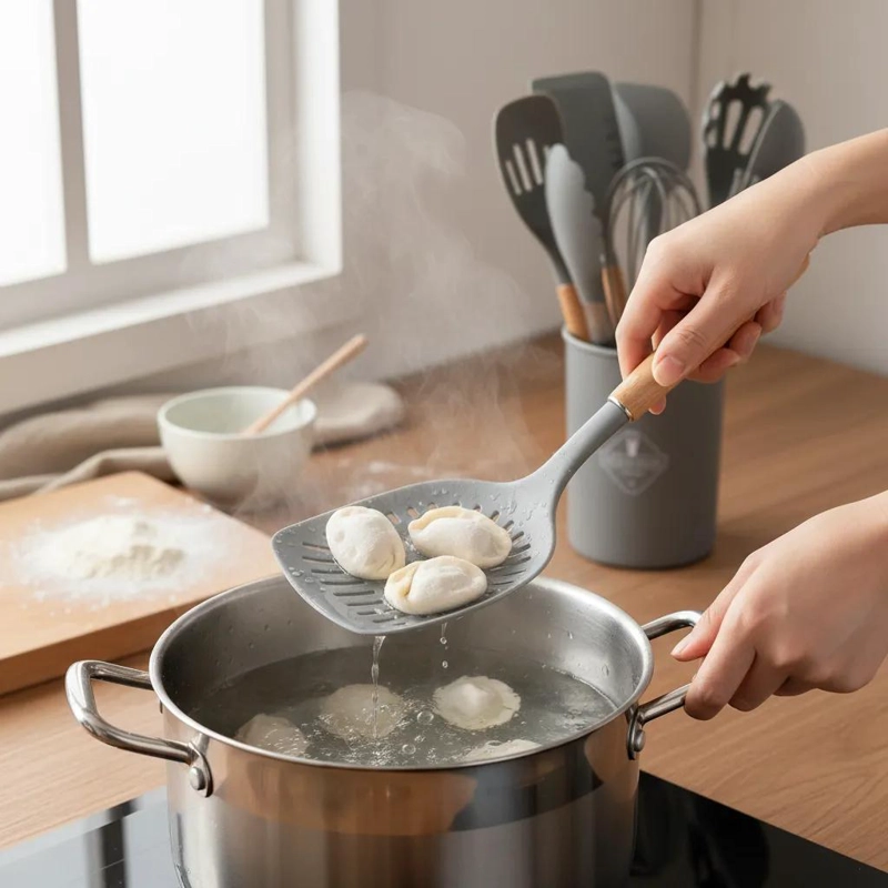 SET DE 12 UTENSILIOS DE COCINA EN SILICONA RESISTENTES Y DURADEROS - 3