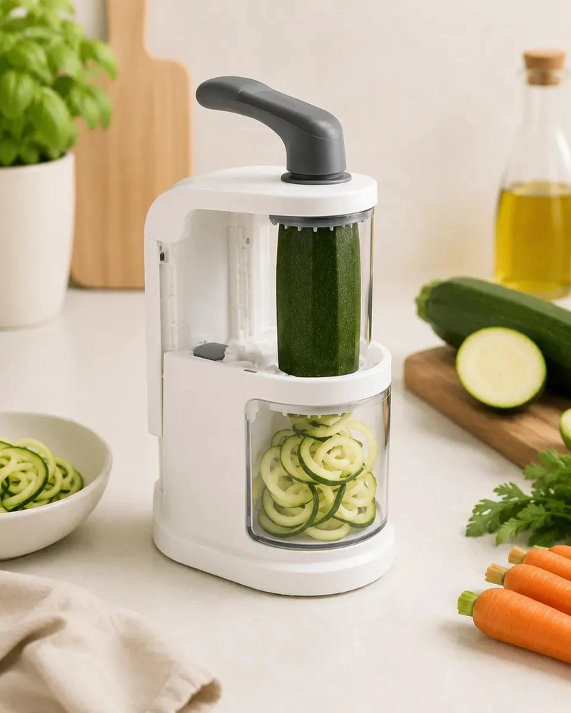 CORTADOR ESPIRALIZADOR MANUAL PARA VERDURAS CON 4 FUNCIONES - 1
