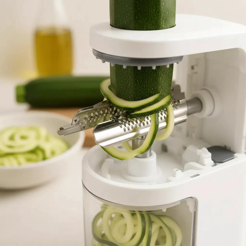 CORTADOR ESPIRALIZADOR MANUAL PARA VERDURAS CON 4 FUNCIONES - 5