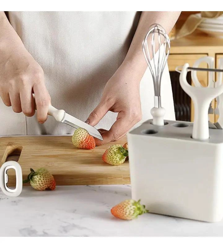 SET DE UTENSILIOS DE COCINA CON SOPORTE DE 6 PIEZAS PARA USO DIARIO - 3