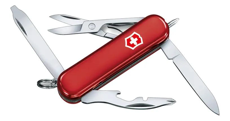 NAVAJA MULTIFUNCIONAL CON HERRAMIENTAS INTEGRADAS Y DISEÑO COMPACTO COLOR ROJO - 1