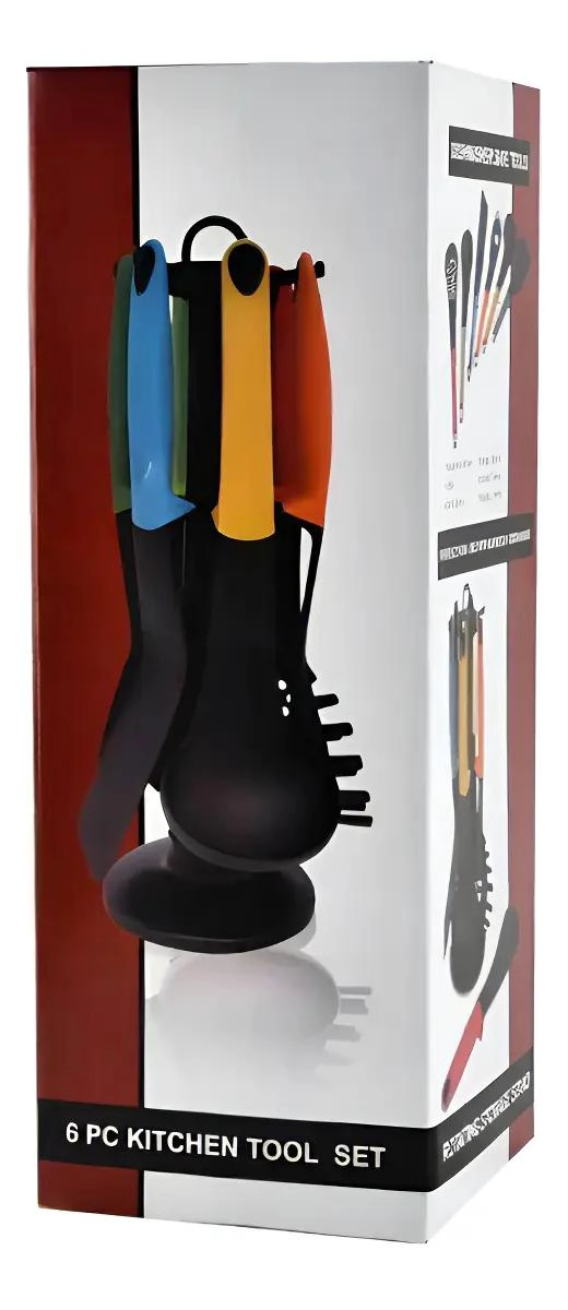 SET DE 6 UTENSILIOS DE COCINA CON MANGO DE SILICONA Y SUPERFICIE ANTIADHERENTE - 2