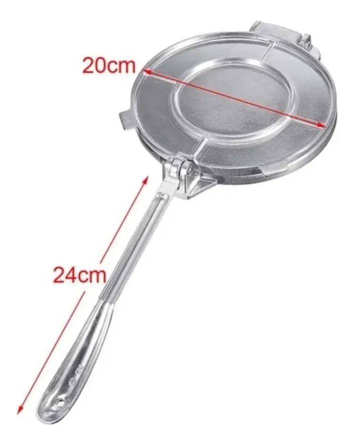 PRENSA CIRCULAR DE ALUMINIO DE 20 CM PARA TORTILLAS Y AREPAS - 2