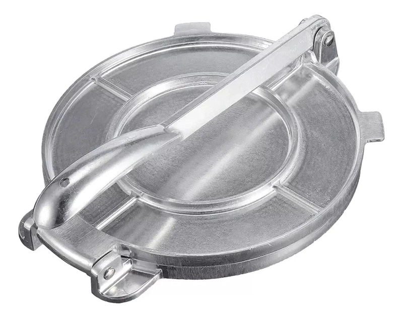 PRENSA CIRCULAR DE ALUMINIO DE 20 CM PARA TORTILLAS Y AREPAS - 4