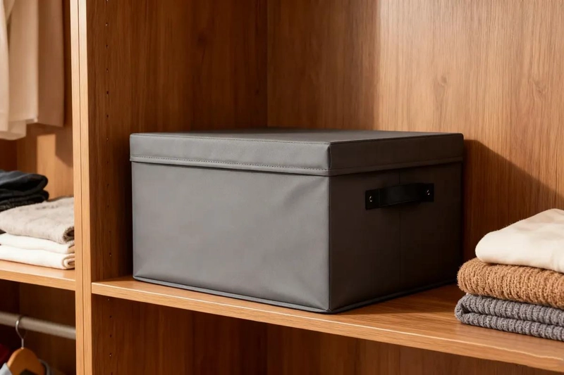 CAJA ORGANIZADORA PLEGABLE DE TELA TNT CON TAPA 50X40X29 CM - 3
