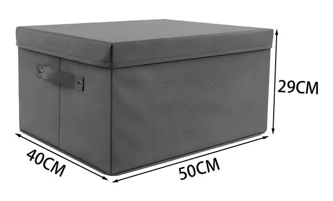 CAJA ORGANIZADORA PLEGABLE DE TELA TNT CON TAPA 50X40X29 CM - 4