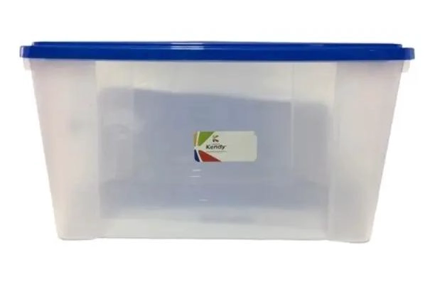 CAJA ORGANIZADORA GRANDE TRANSPARENTE CON TAPA CAPACIDAD 68 LITROS - 3