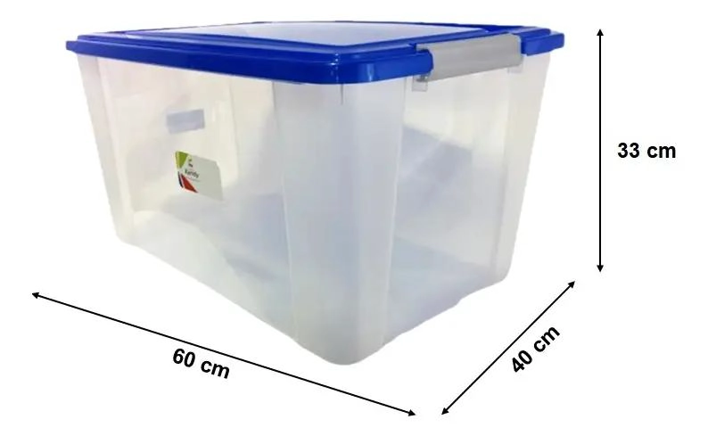 CAJA ORGANIZADORA GRANDE TRANSPARENTE CON TAPA CAPACIDAD 68 LITROS - 5