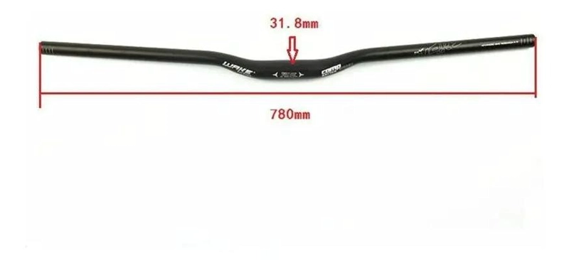MANUBRIO PARA BICICLETA MTB DOBLE ALTURA NEGRO 31.8 MM 780 MM - 1