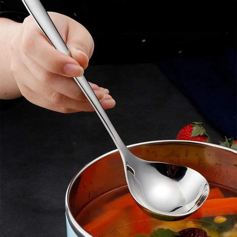 CUCHARON PARA SOPA DE ACERO INOXIDABLE DE 28.6 CM - 3