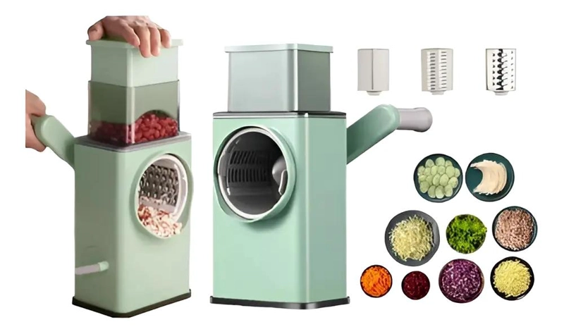 PROCESADOR MANUAL PARA CORTAR RALLAR Y TRITURAR FRUTAS Y VERDURAS - 4