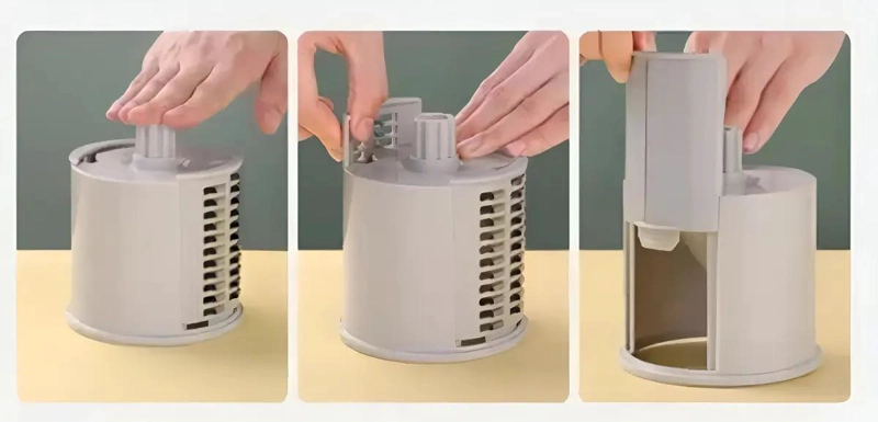 PROCESADOR MANUAL PARA CORTAR RALLAR Y TRITURAR FRUTAS Y VERDURAS - 5