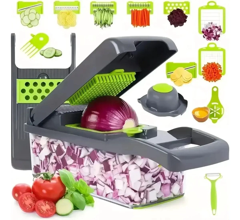 REBANADORA MANDOLINA PARA VERDURAS CON CUCHILLAS AJUSTABLES Y DISEÑO SEGURO - 1