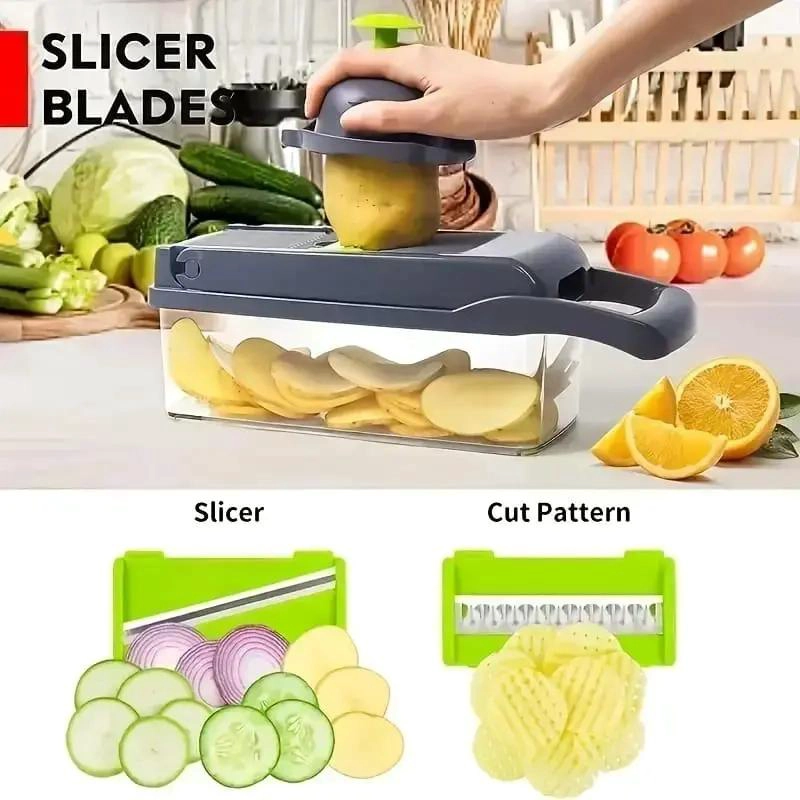 REBANADORA MANDOLINA PARA VERDURAS CON CUCHILLAS AJUSTABLES Y DISEÑO SEGURO - 4
