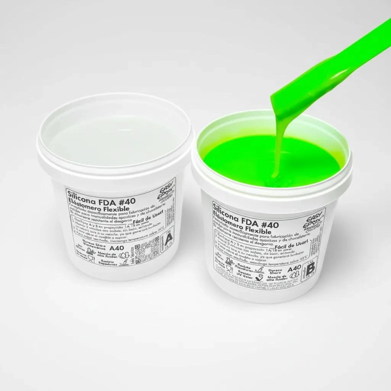 KIT DE SILICONA CAUCHO PARA RESINA EPOXICA Y CHOCOLATERIA 2 KG - 1
