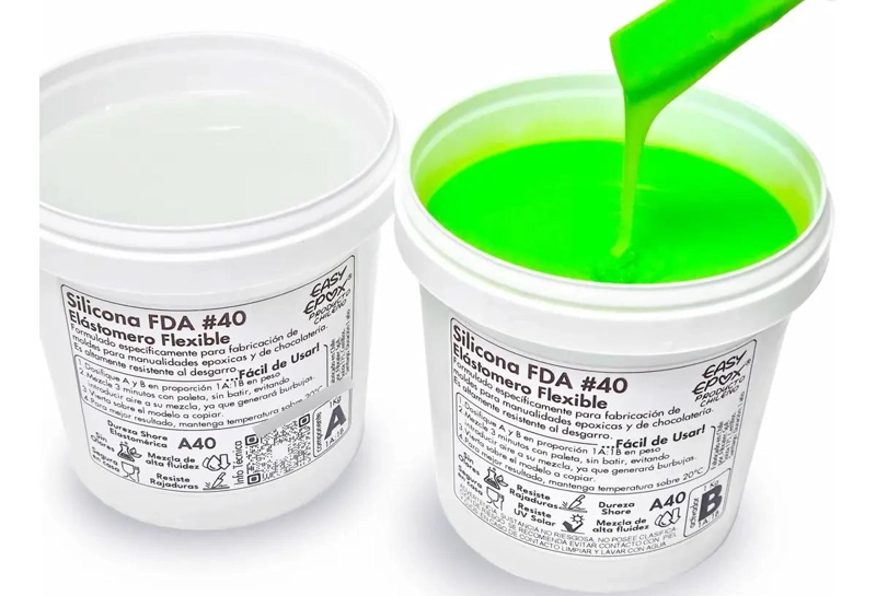KIT DE SILICONA CAUCHO PARA RESINA EPOXICA Y CHOCOLATERIA 2 KG - 4