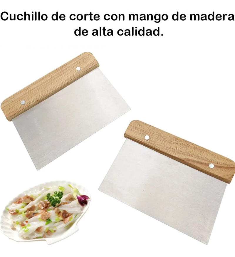 SET DE 4 ESPATULAS DE ACERO INOXIDABLE PARA REPOSTERIA Y MASA - 3