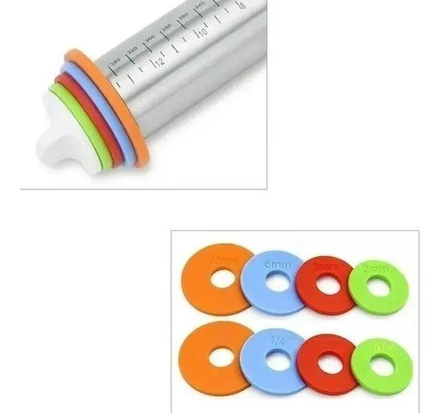 PACK DE 2 USLEROS AJUSTABLES DE ACERO INOXIDABLE PARA FONDANT DE 45 CM - 4
