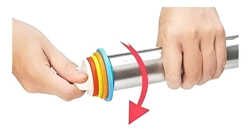 PACK DE 2 USLEROS AJUSTABLES DE ACERO INOXIDABLE PARA FONDANT DE 45 CM - 5