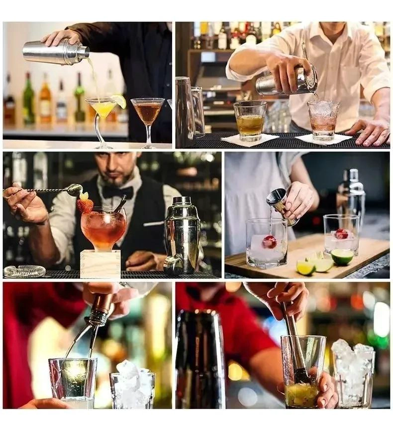 SET DE COCTELERIA DE 6 PIEZAS EN ACERO INOXIDABLE PARA BAR - 4
