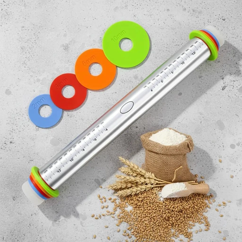 RODILLO AJUSTABLE DE ACERO INOXIDABLE PARA REPOSTERIA CON MEDIDAS VARIABLES - 2