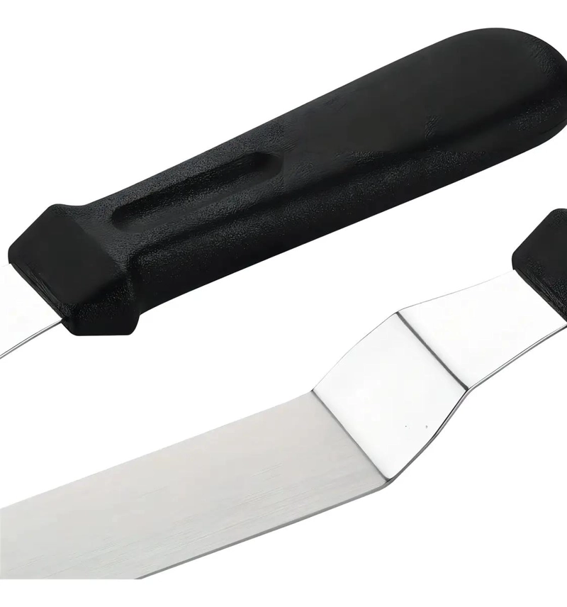 SET DE 3 ESPATULAS CURVAS DE ACERO INOXIDABLE PARA REPOSTERIA - 5