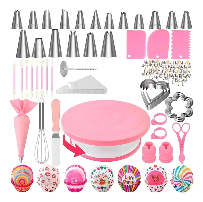 KIT COMPLETO DE UTENSILIOS PARA REPOSTERIA CON 285 PIEZAS VARIADAS - 1