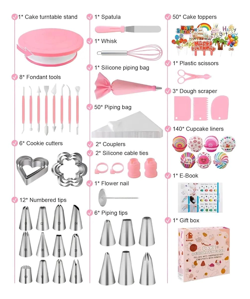 KIT COMPLETO DE UTENSILIOS PARA REPOSTERIA CON 285 PIEZAS VARIADAS - 4