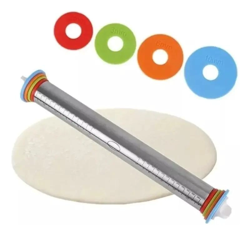 RODILLO REGULABLE PARA FONDANT Y REPOSTERIA CON AJUSTE PARA PIZZAS Y GALLETAS - 1