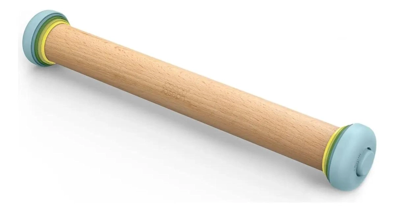 RODILLO AJUSTABLE DE MADERA CON DISCOS PARA MASA Y REPOSTERIA - 1