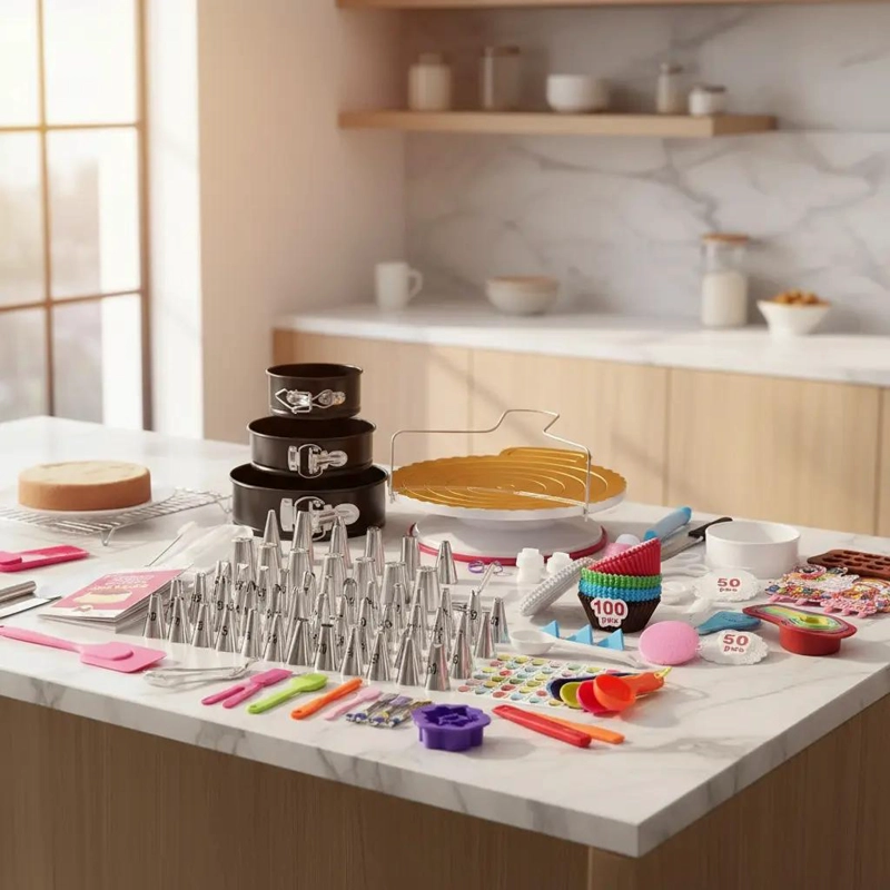 KIT COMPLETO DE UTENSILIOS PARA REPOSTERIA CON 464 PIEZAS VARIADAS - 1