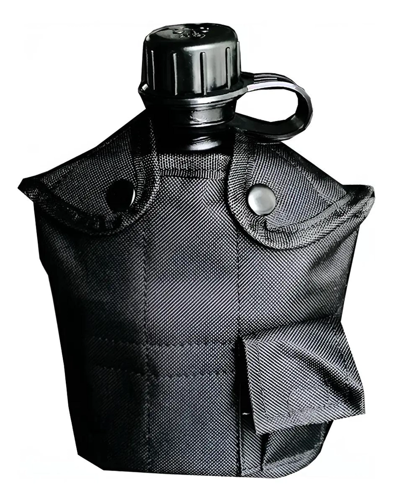 BOTELLA DE AGUA TACTICA CON FUNDA RESISTENTE CAPACIDAD 1 LITRO - 1