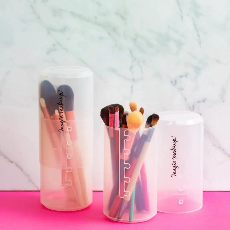 ORGANIZADOR TRANSPARENTE PARA BROCHAS Y PINCELES CON COMPARTIMENTOS MULTIPLES - 2