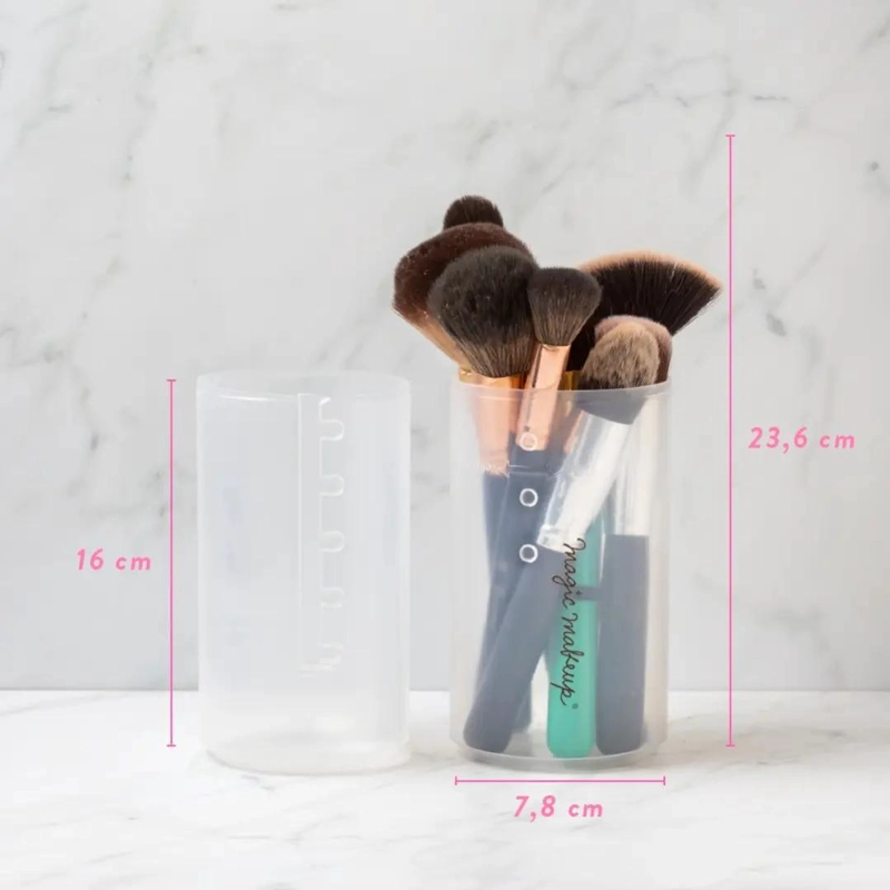ORGANIZADOR TRANSPARENTE PARA BROCHAS Y PINCELES CON COMPARTIMENTOS MULTIPLES - 3